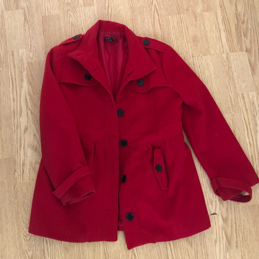Girls' Size 16 Red Pea Coat